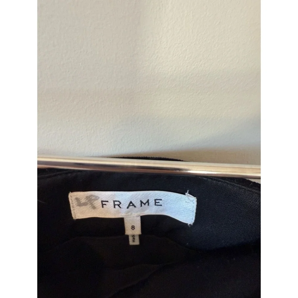 FRAME Quilted Velvet Mini‎ Skirt Noir Black Diamond Stitch edgy Womens 8